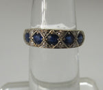14k yellow gold sapphire diamond band