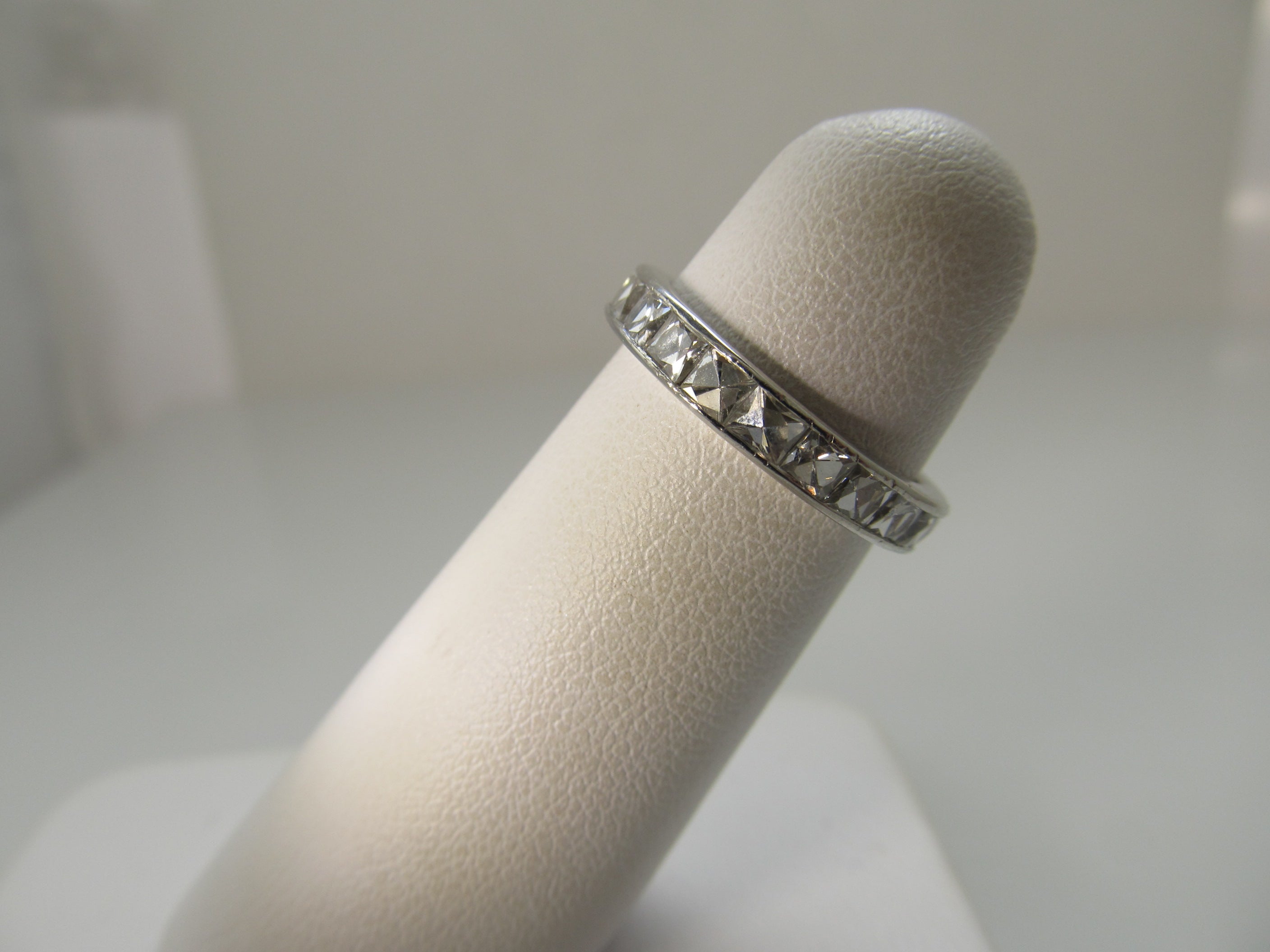 Antique French cut diamond eternity band