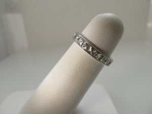 Antique French cut diamond eternity band