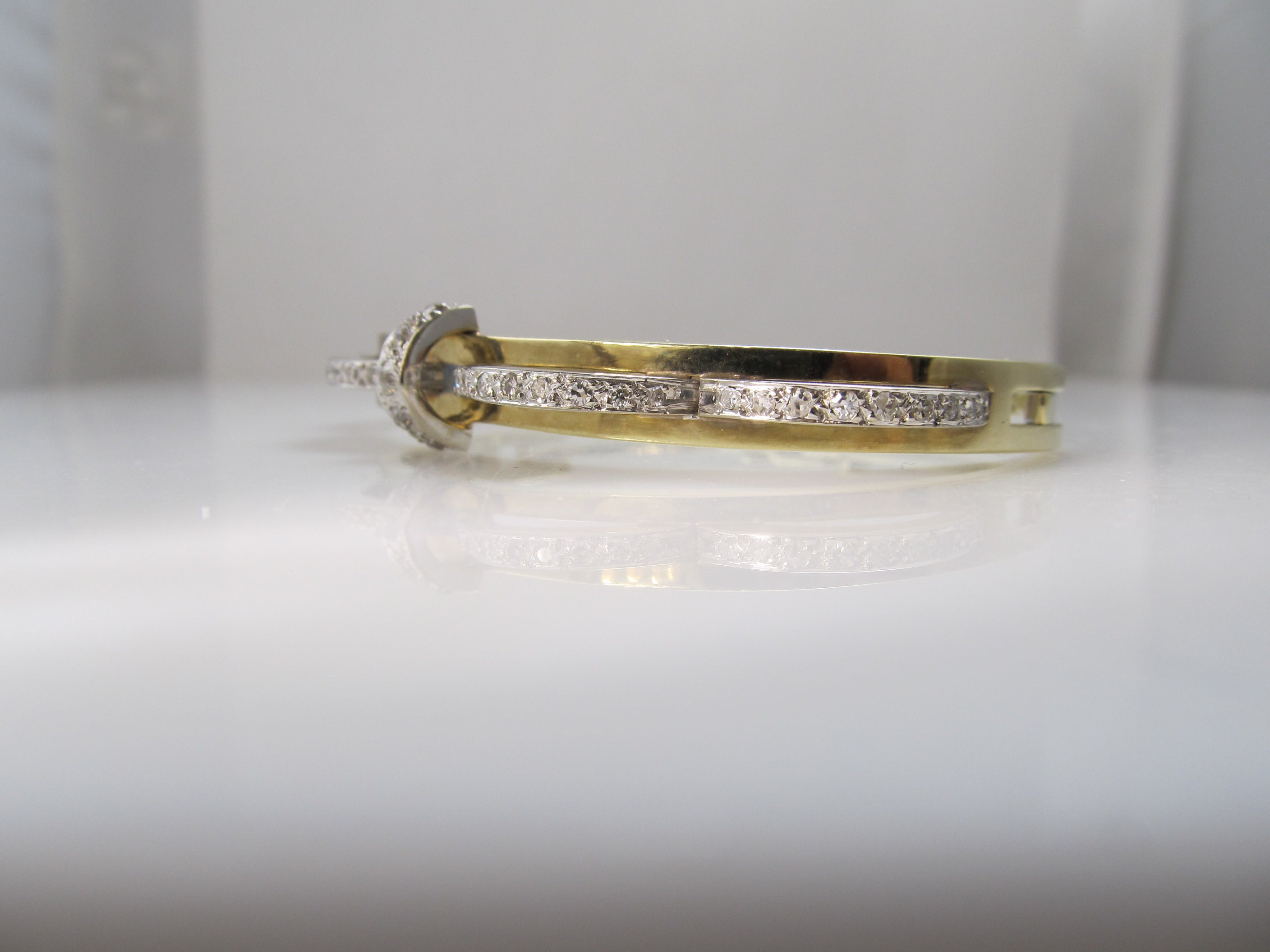 Vintage 1ct diamond bangle bracelet