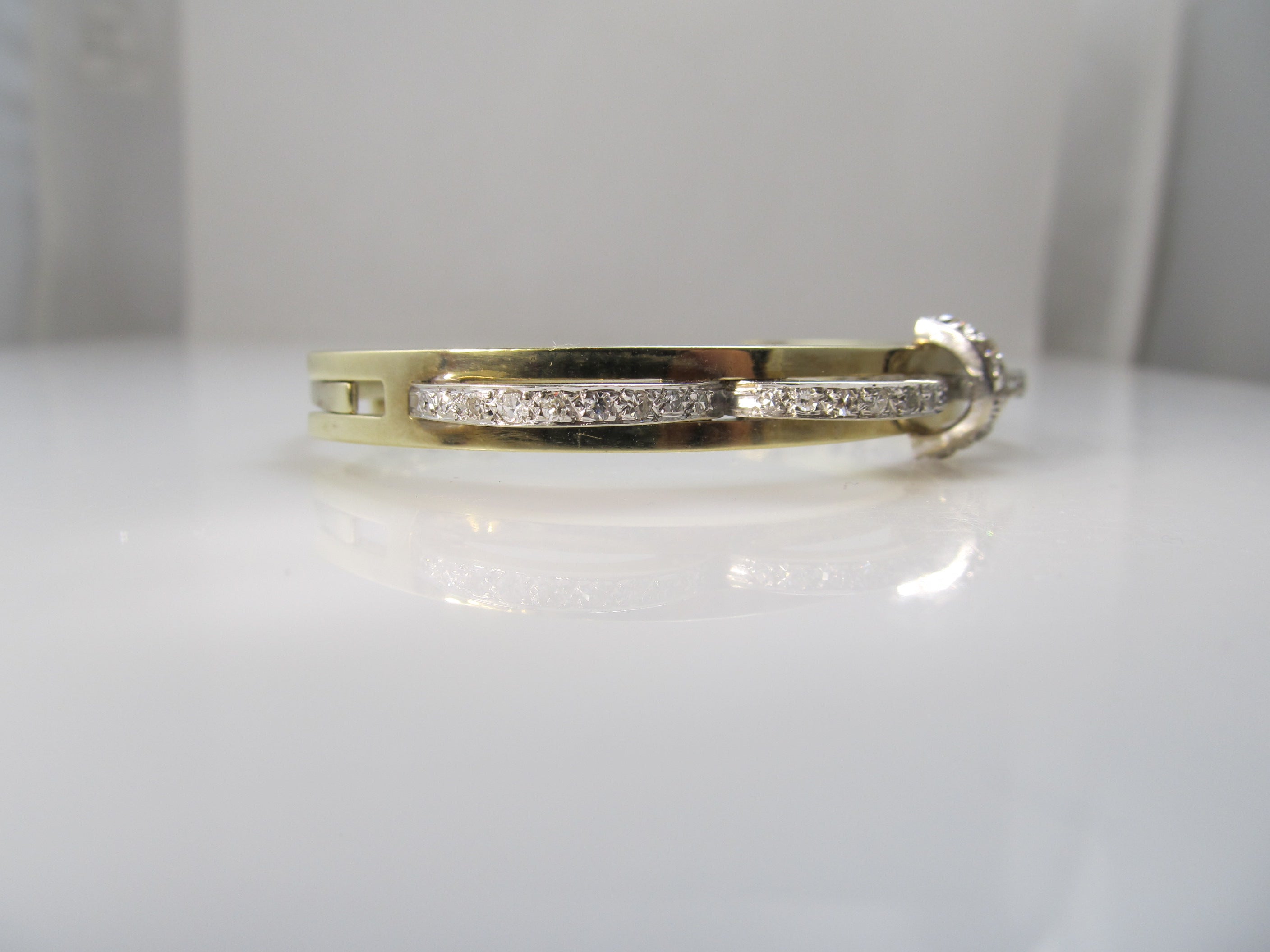 Vintage 1ct diamond bangle bracelet