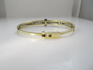 Vintage 1ct diamond bangle bracelet