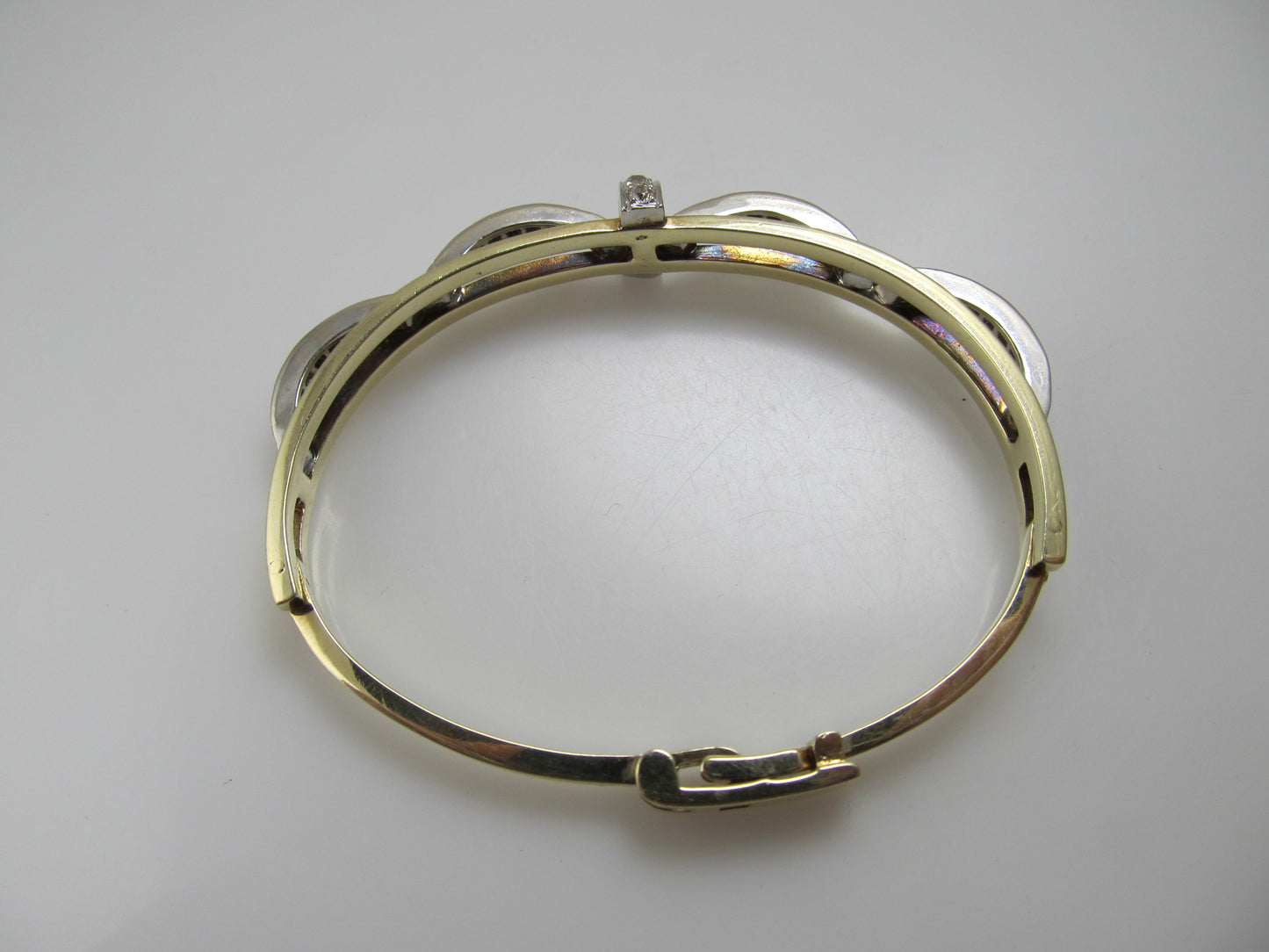 Vintage 1ct diamond bangle bracelet