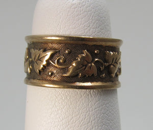 14k gold wedding band, dated 1901