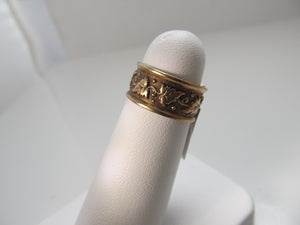 14k gold wedding band, dated 1901