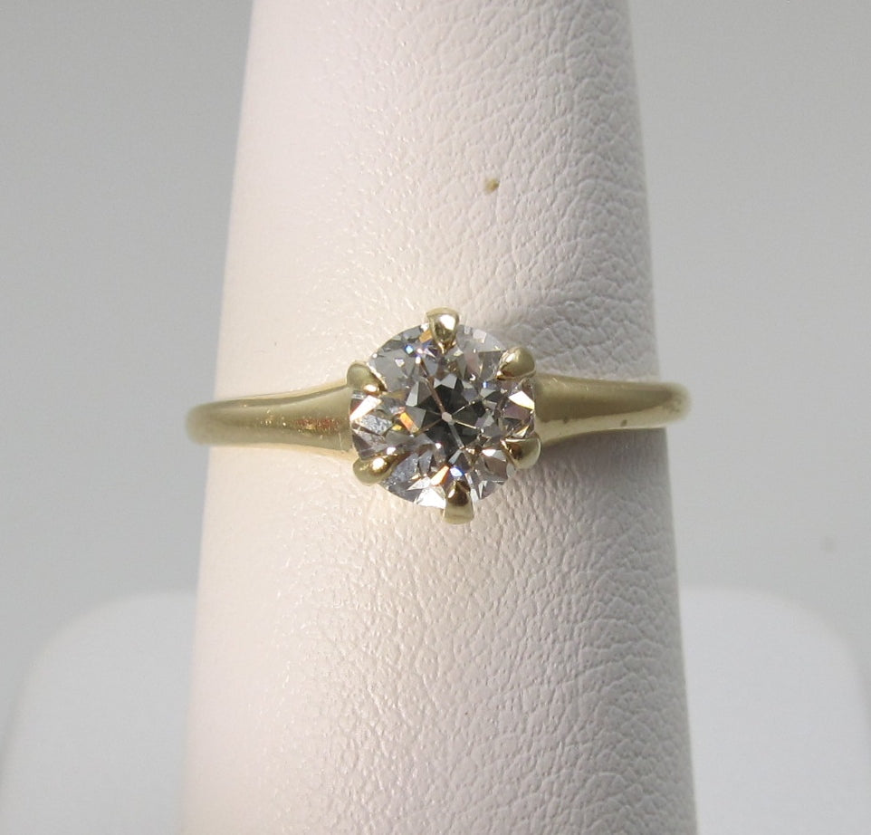 Antique .80ct diamond engagement ring
