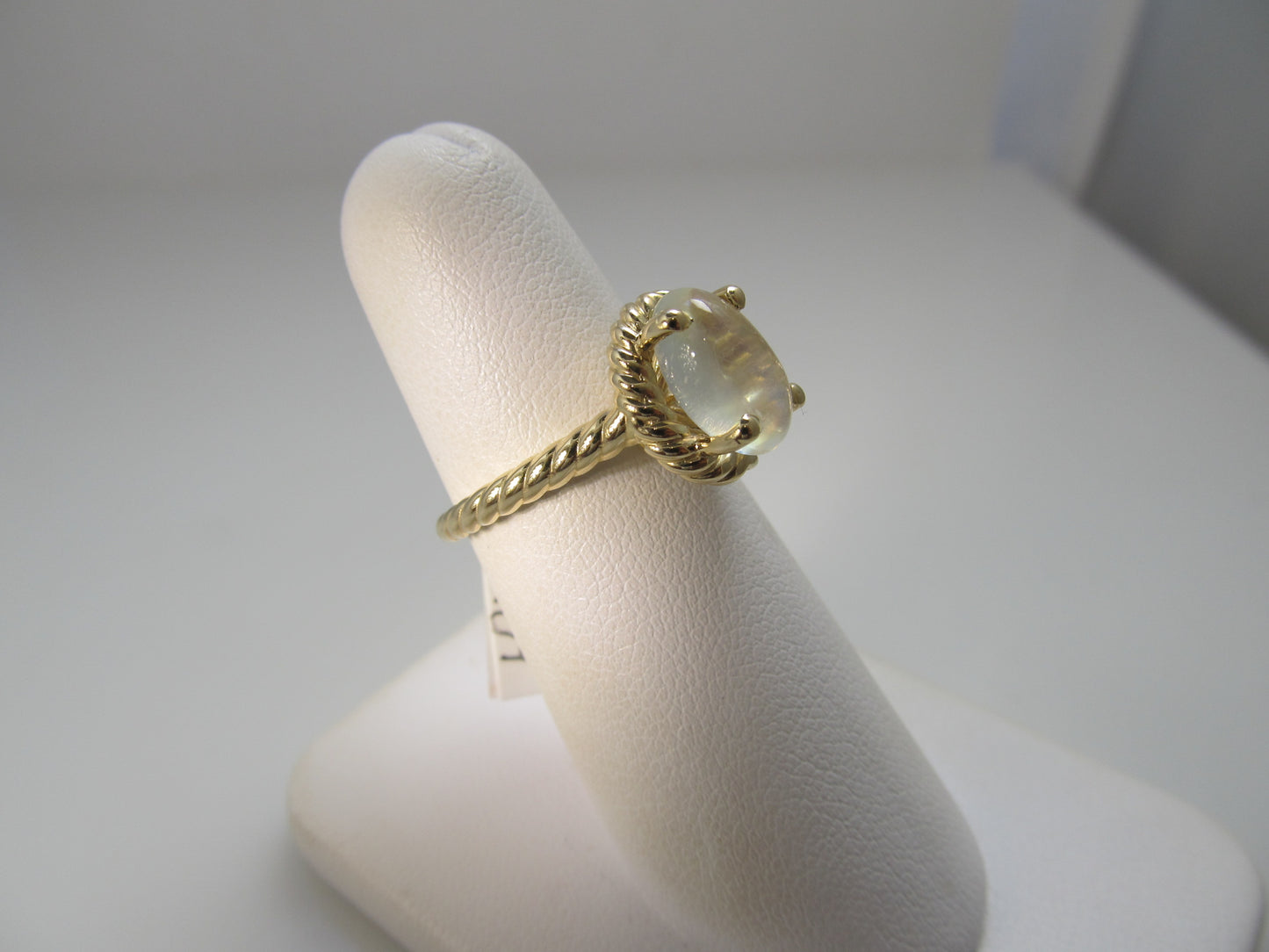 14k yellow gold ring with moonstone