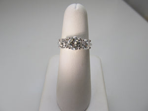 2.04ct 3 stone diamond ring