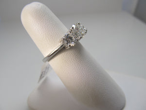 2.04ct 3 stone diamond ring