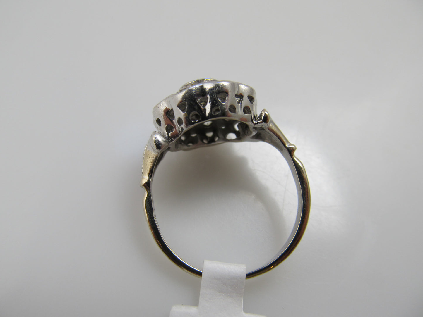 Vintage 1.15ct diamond flower ring