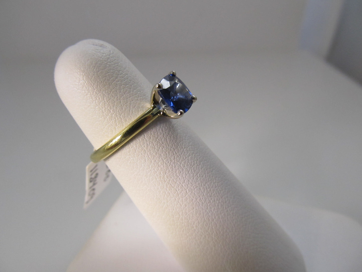 1.25ct cushion cut sapphire engagement ring