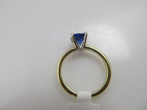 1.25ct cushion cut sapphire engagement ring