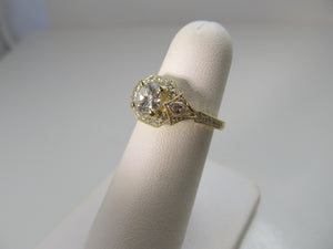 Gabriel & Co yellow gold diamond ring