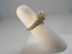 Gabriel & Co yellow gold diamond ring