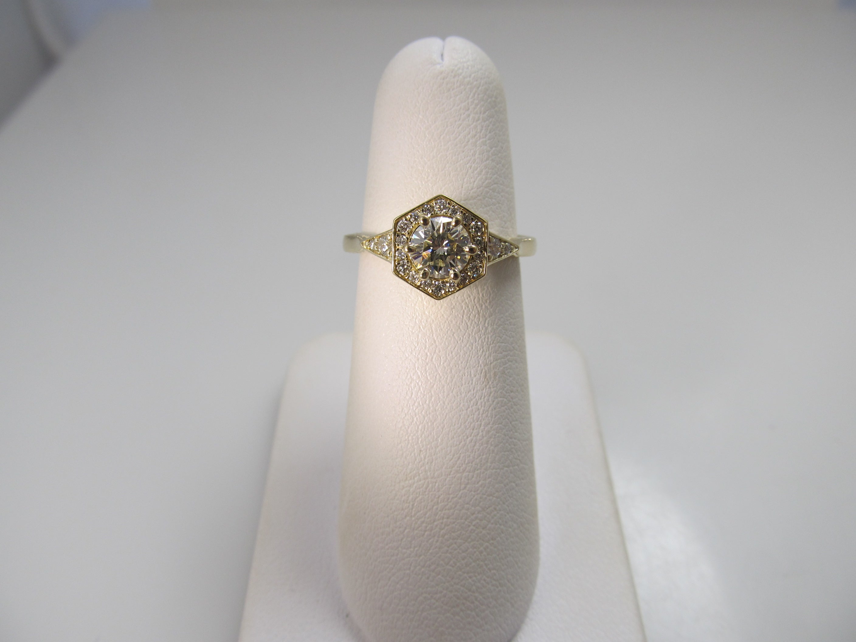 Gabriel & Co yellow gold diamond ring