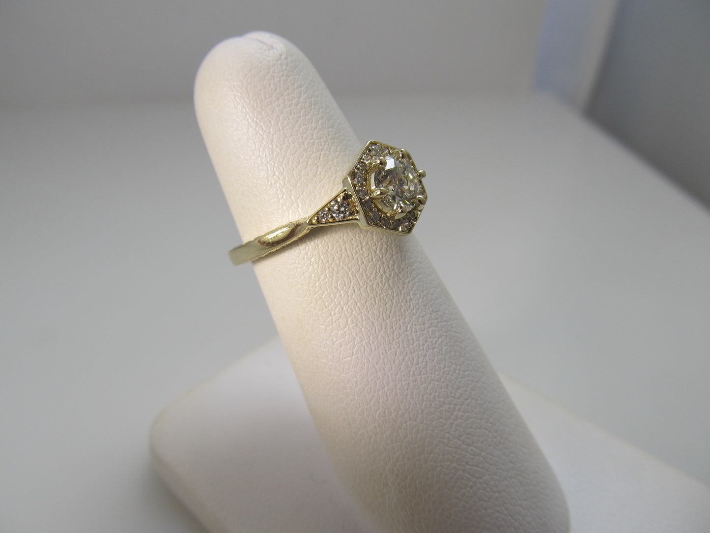 Gabriel & Co yellow gold diamond ring