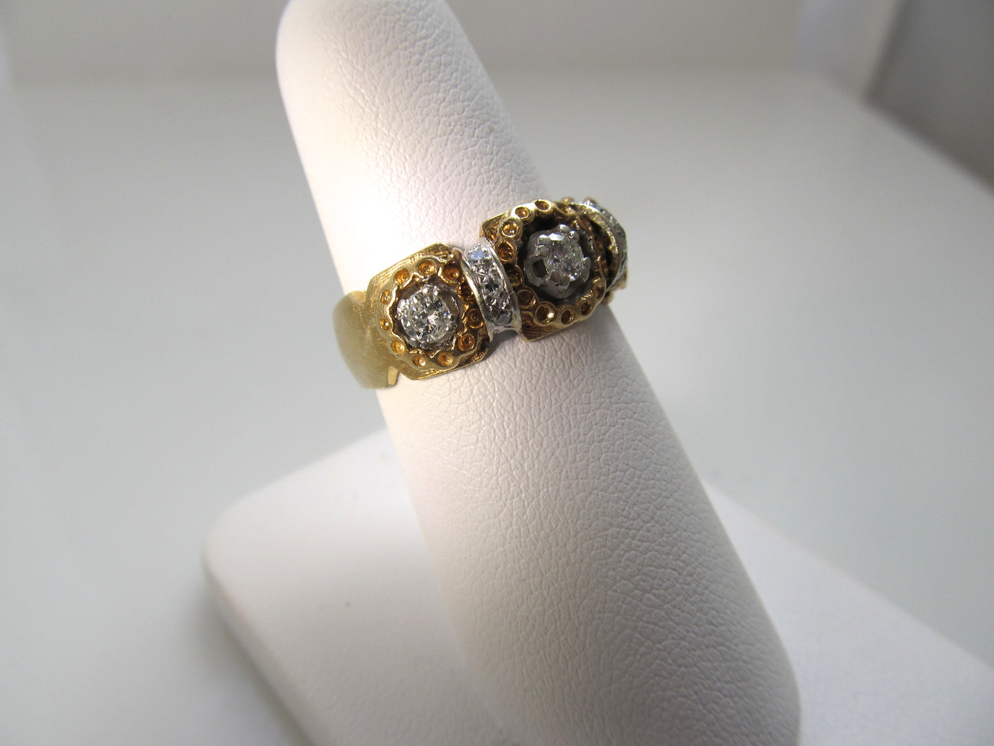 Estate 14k yellow gold ring with .50cts in diamonds