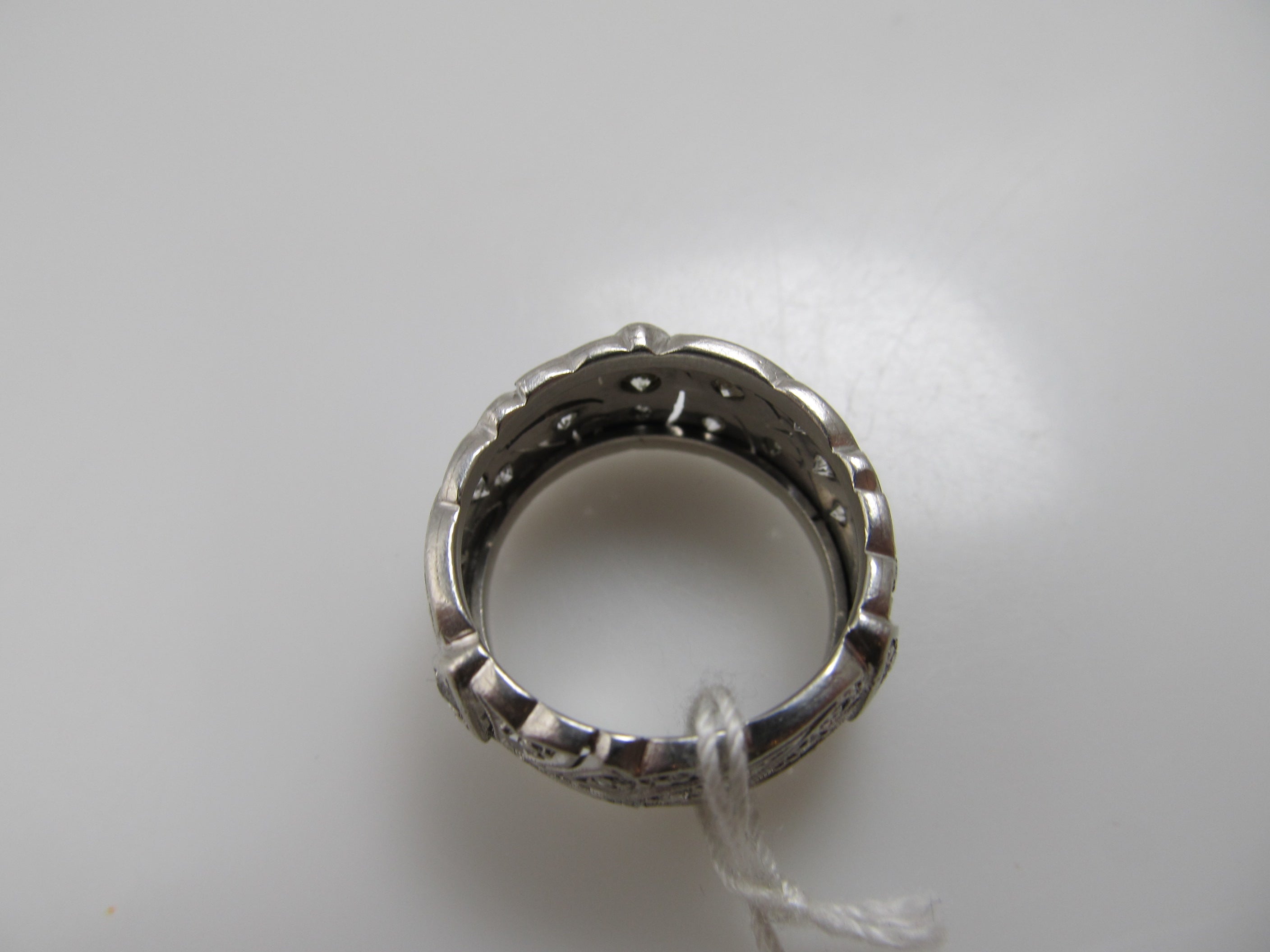 Antique wide diamond band