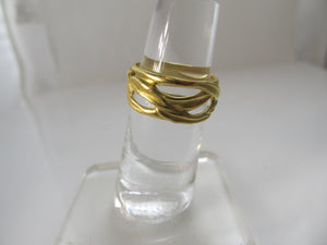 18k yellow gold leaf eternity band