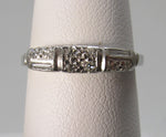 Vintage platinum and diamond band
