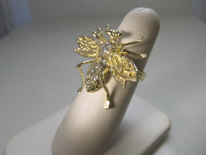 VERY cool large diamond bee ring