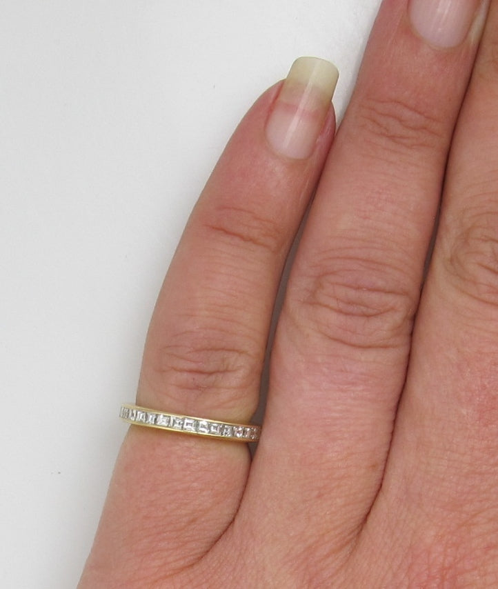 18k Yellow Gold Eternity Band With 1.25cts In French Cut Diamonds