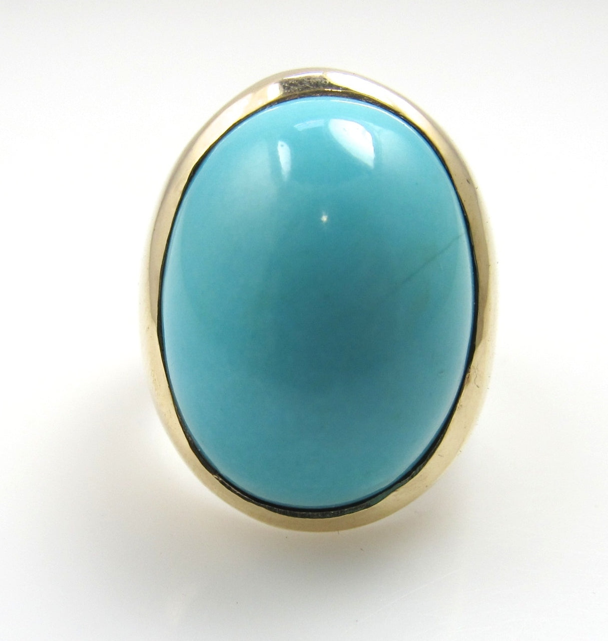 Vintage 14k gold turquoise ring, victorious cape may