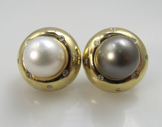 Black white pearl earrings, Victorious Cape may