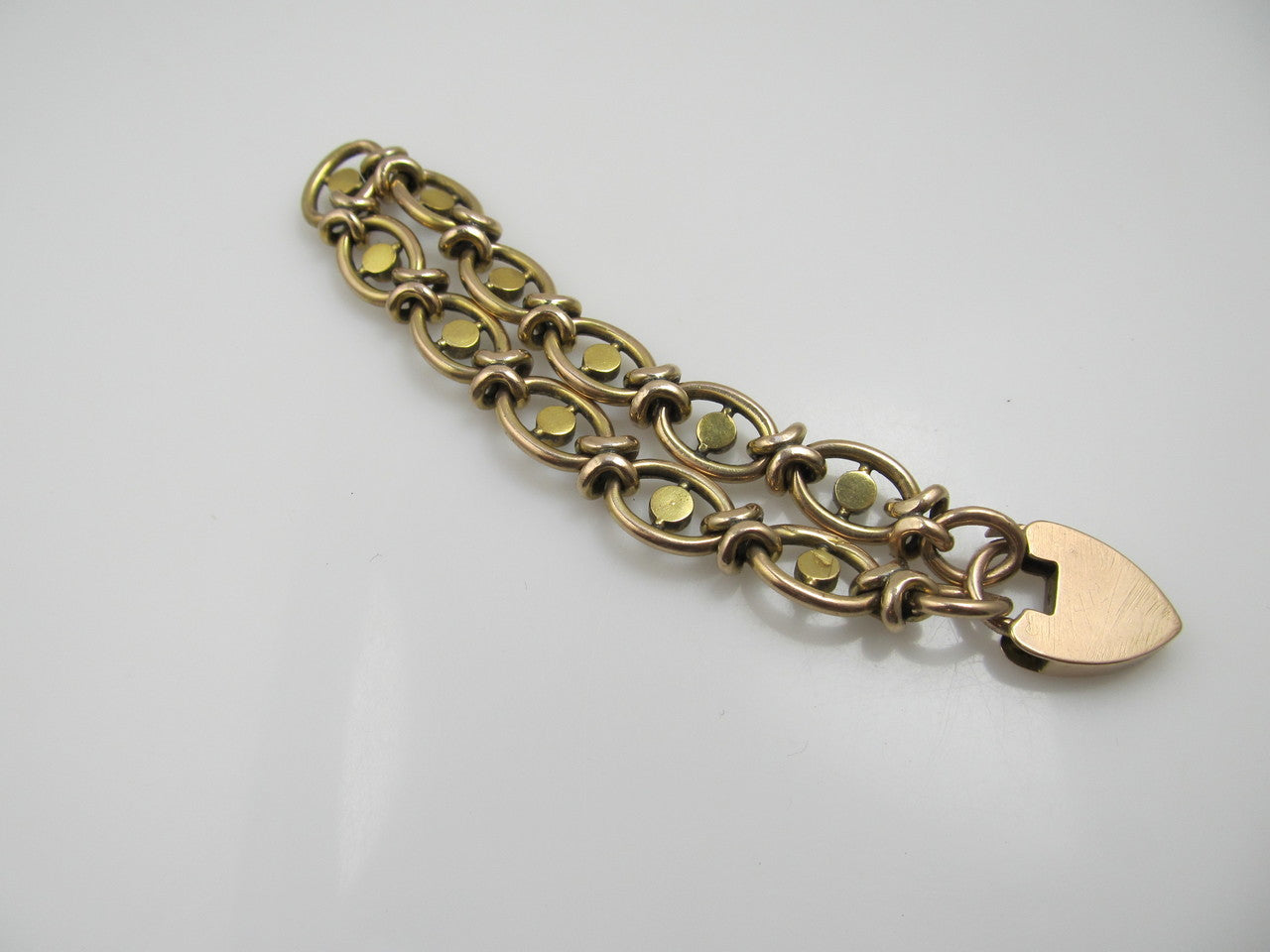 Antique natural turquoise padlock bracelet, 9kt yellow gold