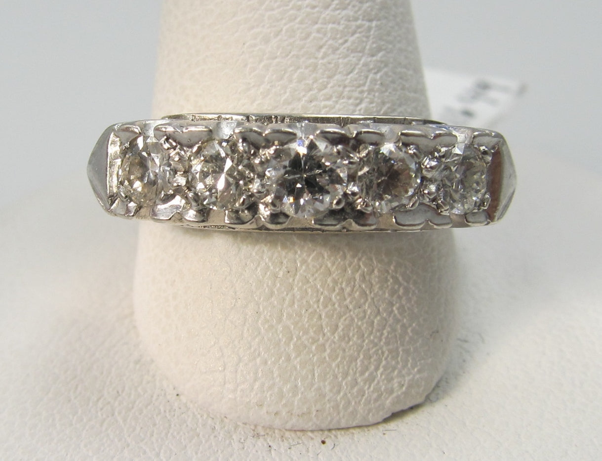 vintage fishtail diamond band, victorious cape may