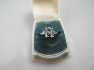 Platinum Engagement Ring With A 2.13ct Emerald Cut Diamond