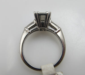 Platinum Engagement Ring With A 2.13ct Emerald Cut Diamond