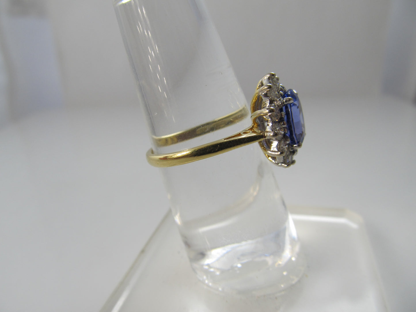 4.00ct tanzanite diamond halo ring