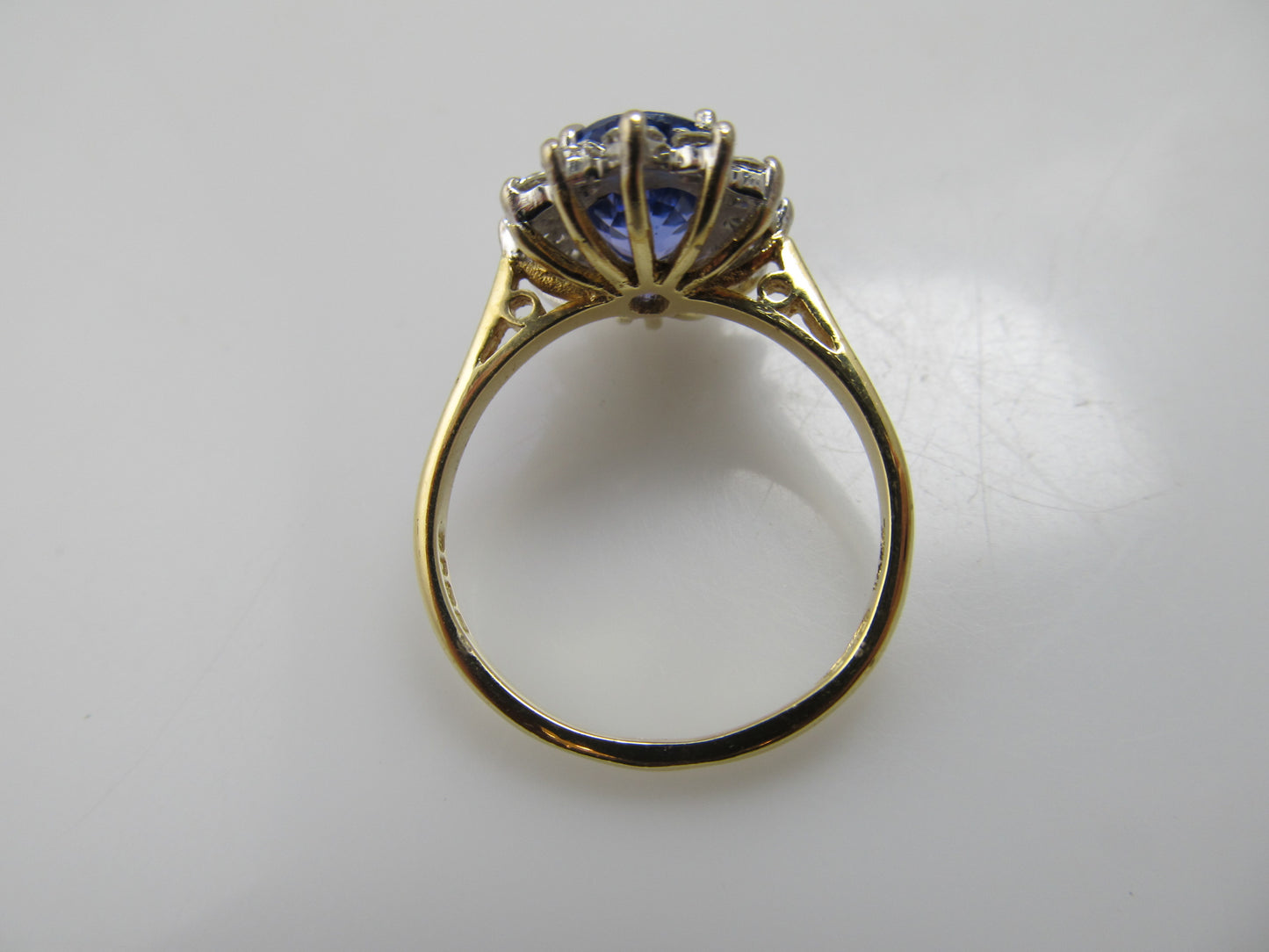 4.00ct tanzanite diamond halo ring