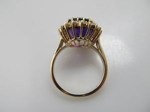 5.00ct amethyst diamond halo ring