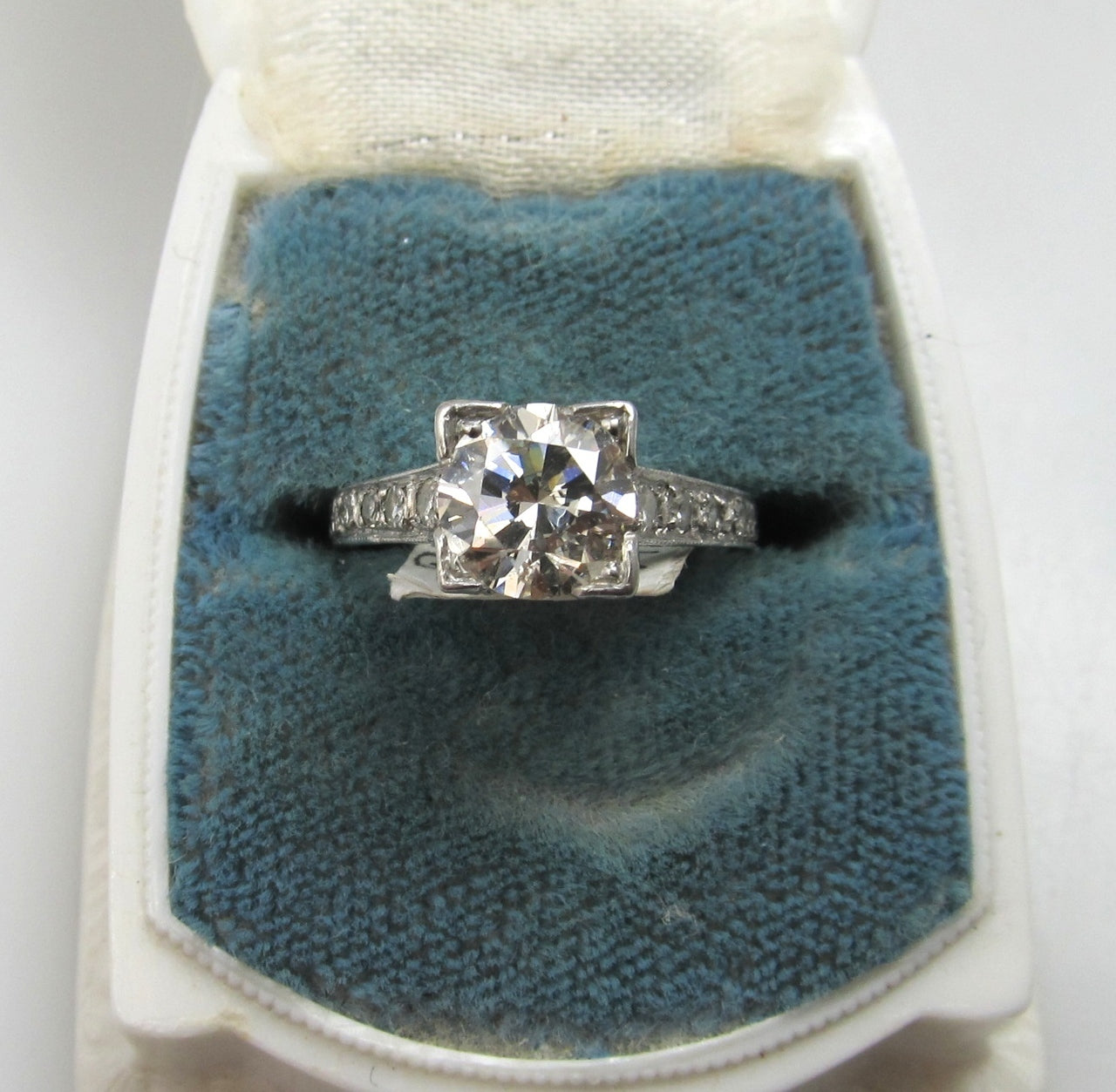 Vintage platinum engagement ring, victorious cape may