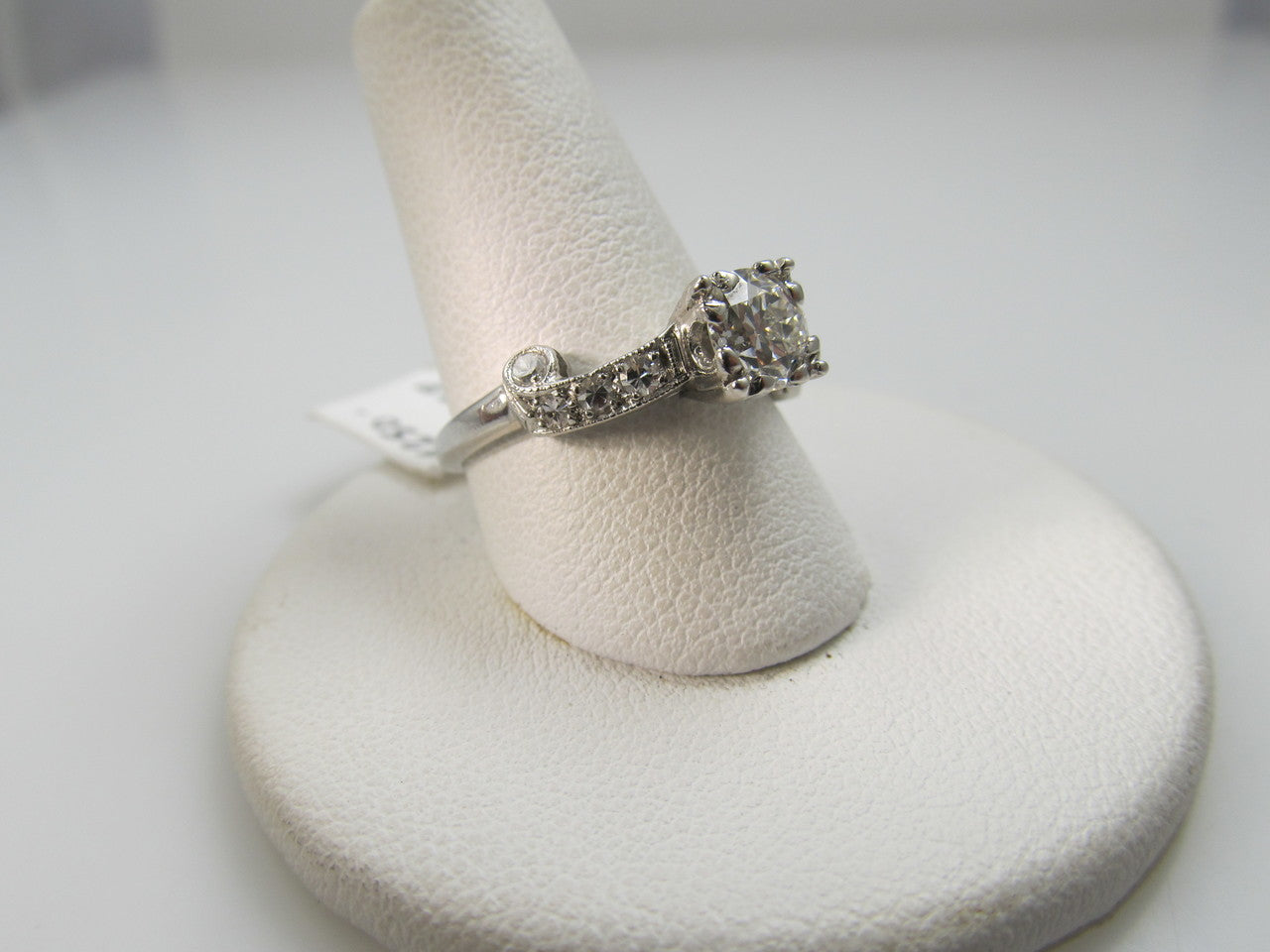 Vintage Platinum Engagement Ring With A .60ct Diamond, Circa 1920