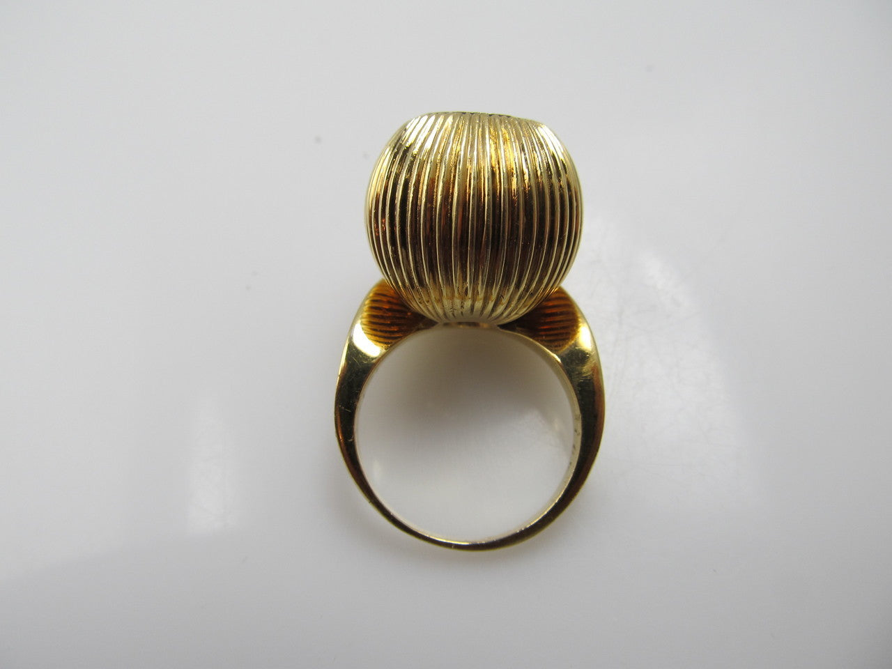 Vintage Retro Heavy 18k Gold Ring With .70cts In Diamonds, Circa 1960