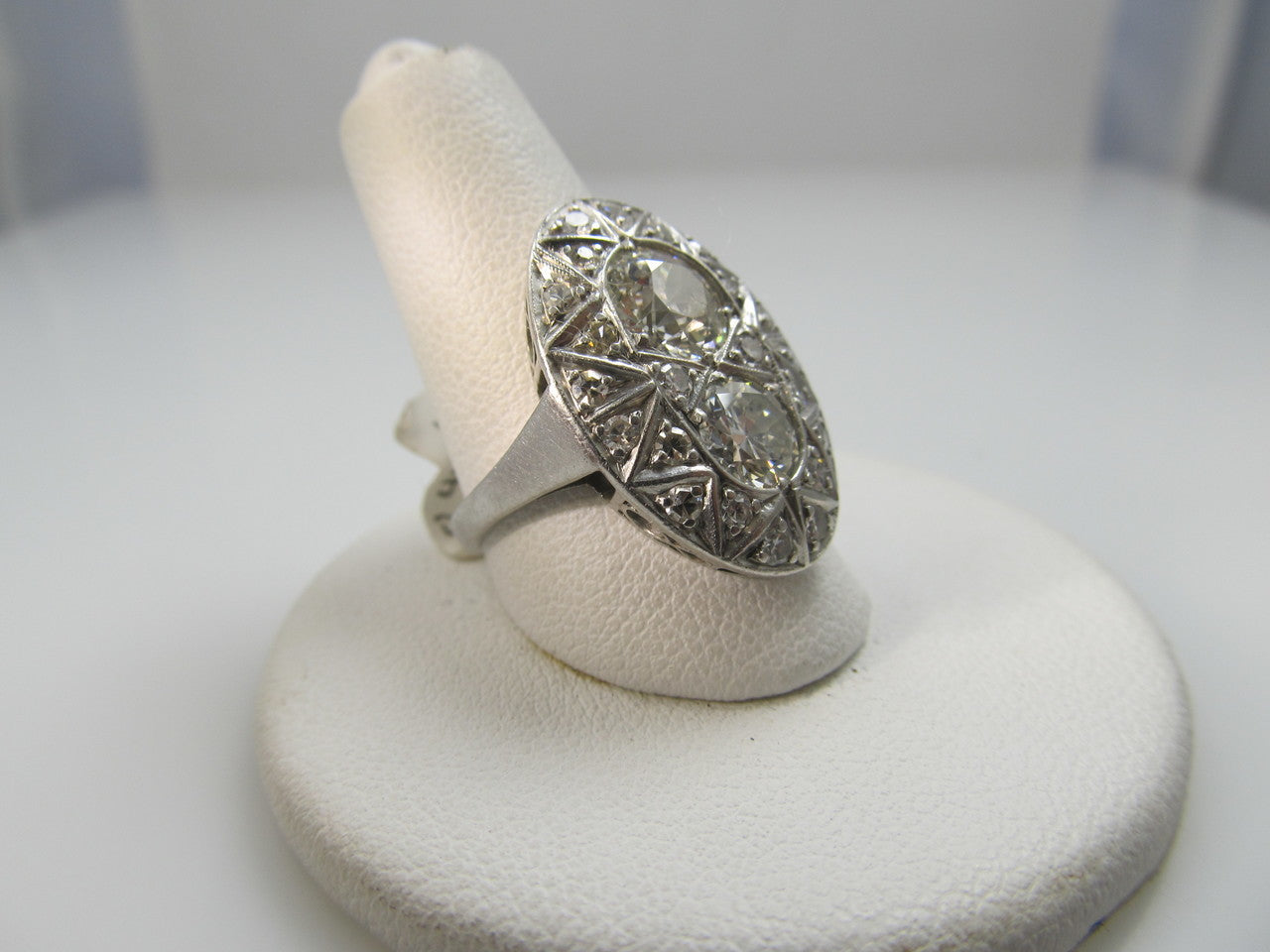 Vintage 2.40ct Tw Diamond Ring In Platinum