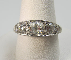 Antique Platinum Ring With 1.50cts In Diamonds, Circa 1920