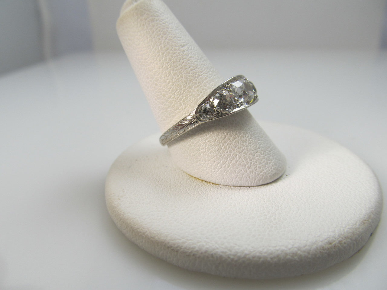 Antique Platinum Ring With 1.50cts In Diamonds, Circa 1920