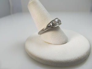 Antique Platinum Ring With 1.50cts In Diamonds, Circa 1920