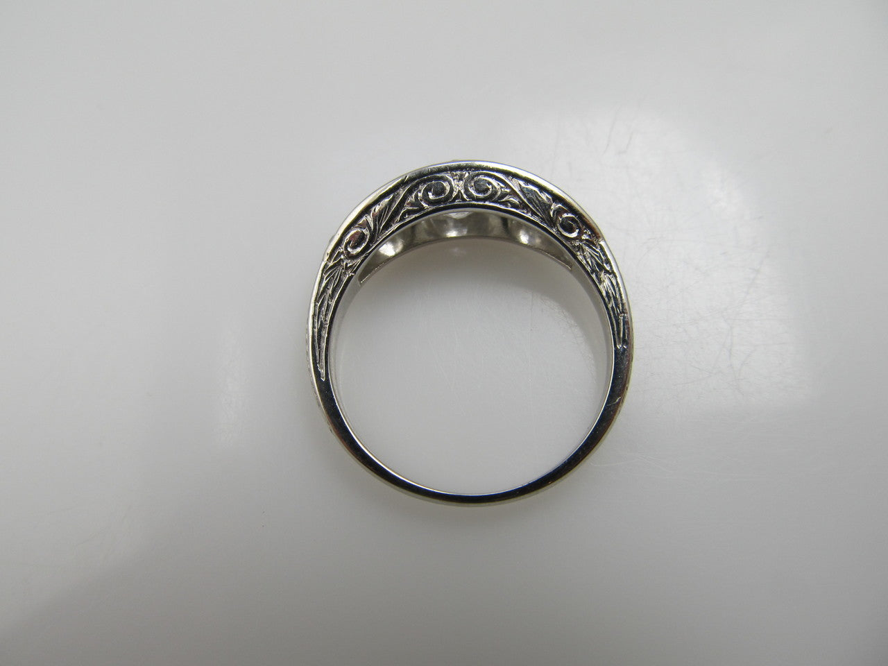 Antique Platinum Ring With 1.50cts In Diamonds, Circa 1920