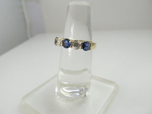 14k Gold Band With .80cts In Diamonds And 1.50cts In Sapphires