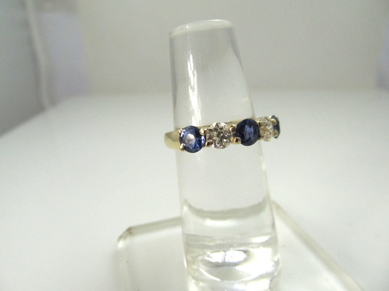 14k Gold Band With .80cts In Diamonds And 1.50cts In Sapphires