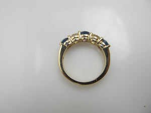 14k Gold Band With .80cts In Diamonds And 1.50cts In Sapphires