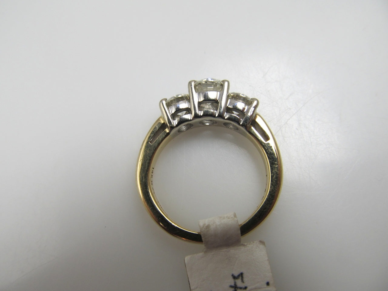 14k ring with 3 diamonds totaling 1.46cts