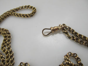 Long antique 14k yellow gold chain