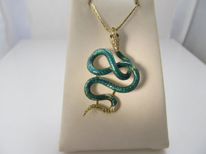 Large vintage ruby snake necklace