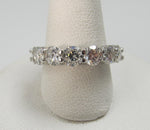 2.30ct Share Prong Diamond Band, 7 Stones, 14k White Gold